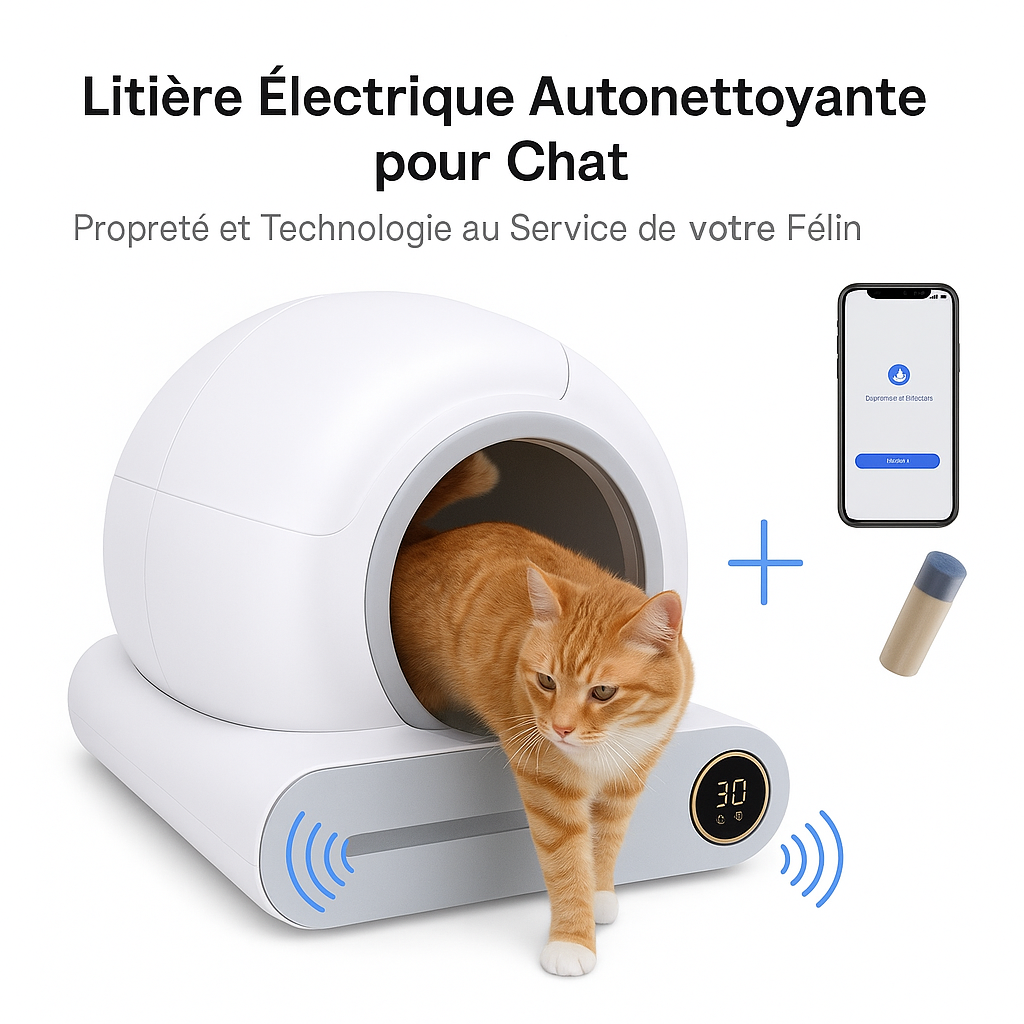 Litière Électrique Autonettoyante Connectée