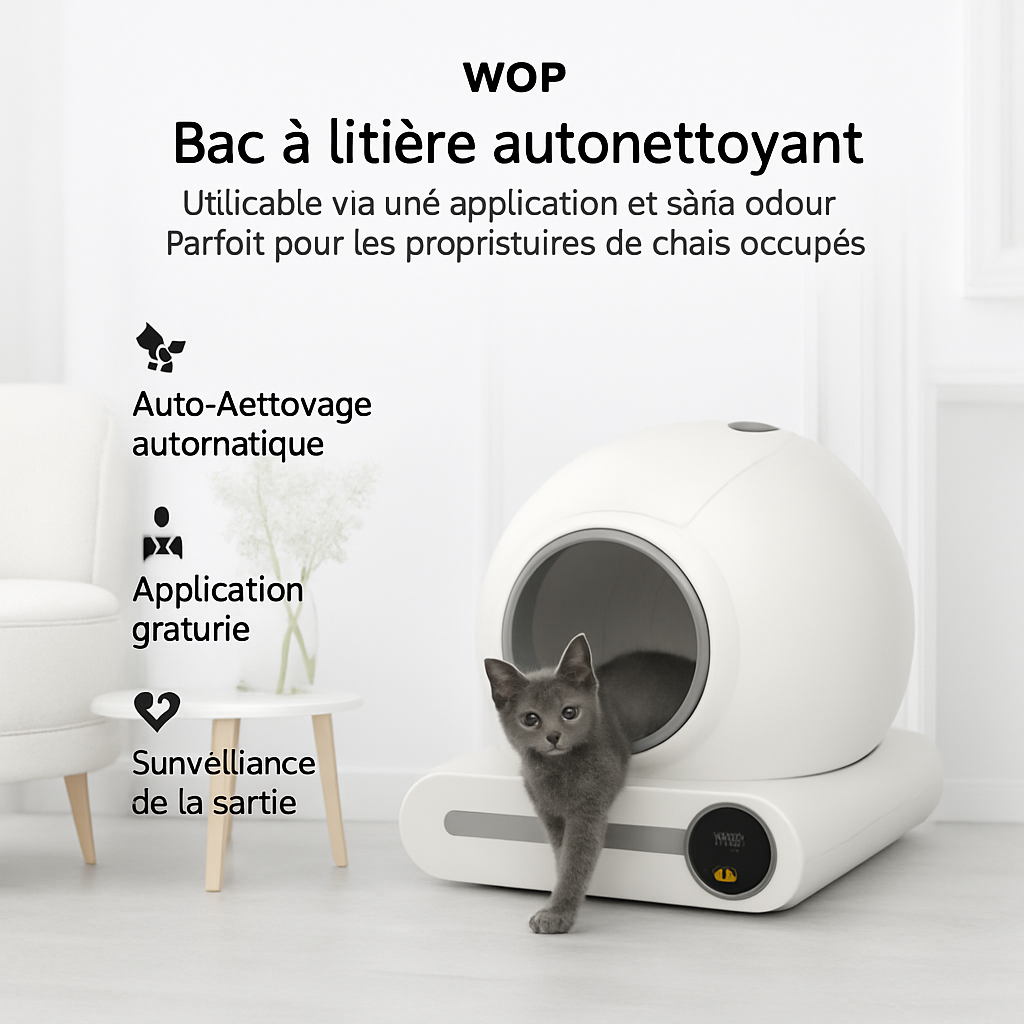 Litière Électrique Autonettoyante Connectée