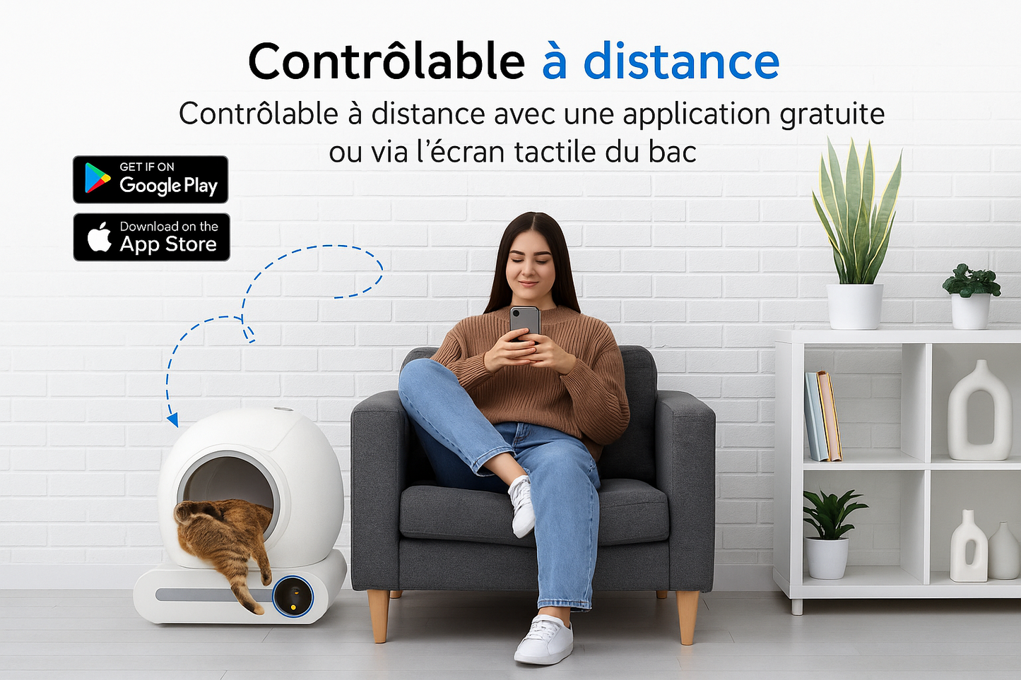 Litière Électrique Autonettoyante Connectée